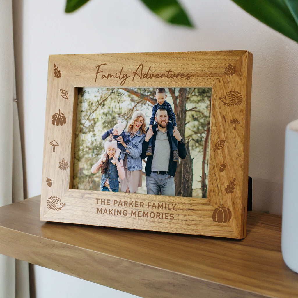 Personalised Autumn 6x4 Wooden Photo Frame - Buy  at GiftMasters.co.uk
