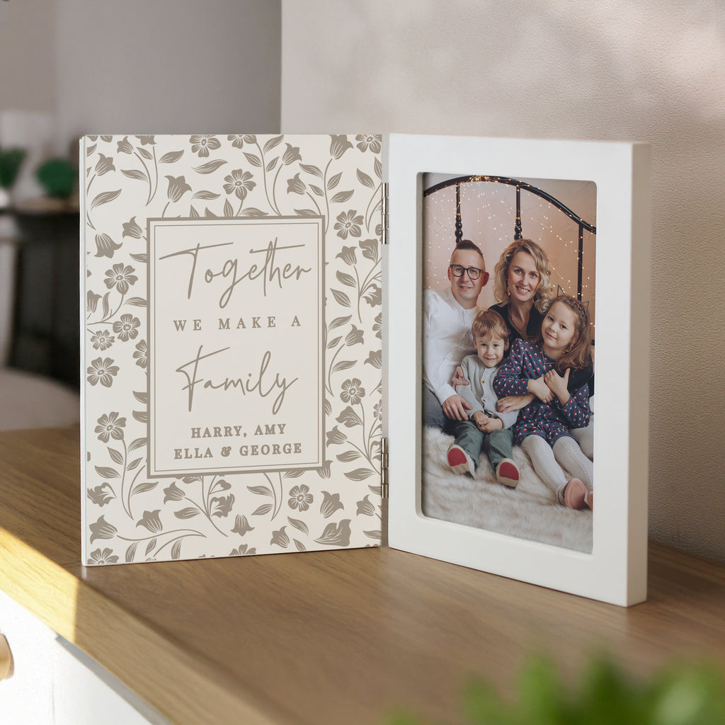 Personalised Family Wooden Hinged 6x4 Photo Frame - Buy Photo Frames, Albums and Guestbooks at GiftMasters.co.uk