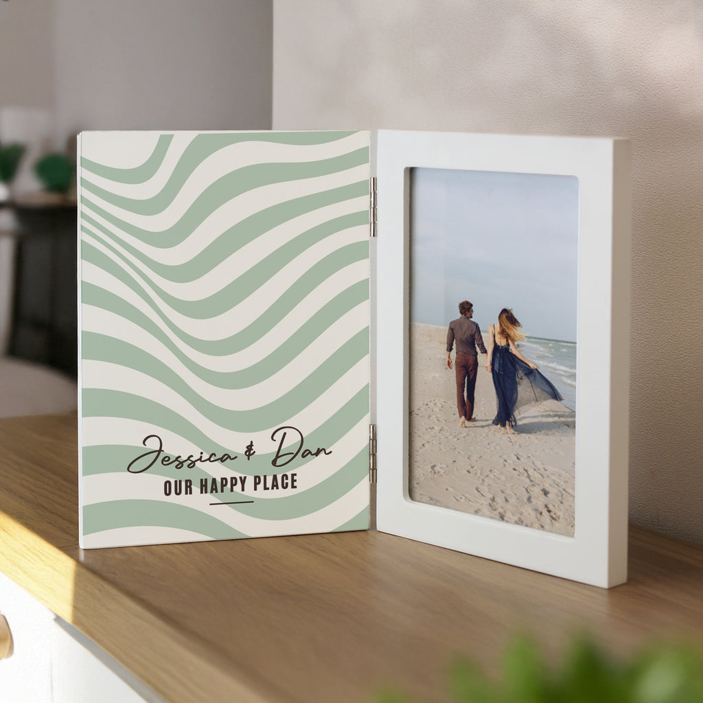 Personalised Wooden Hinged 6x4 Photo Frame - Buy Photo Frames, Albums and Guestbooks at GiftMasters.co.uk