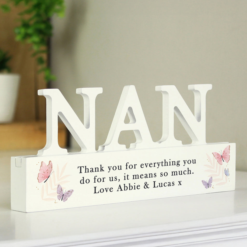 Personalised Butterfly Nan Ornament - Buy Ornaments at GiftMasters.co.uk