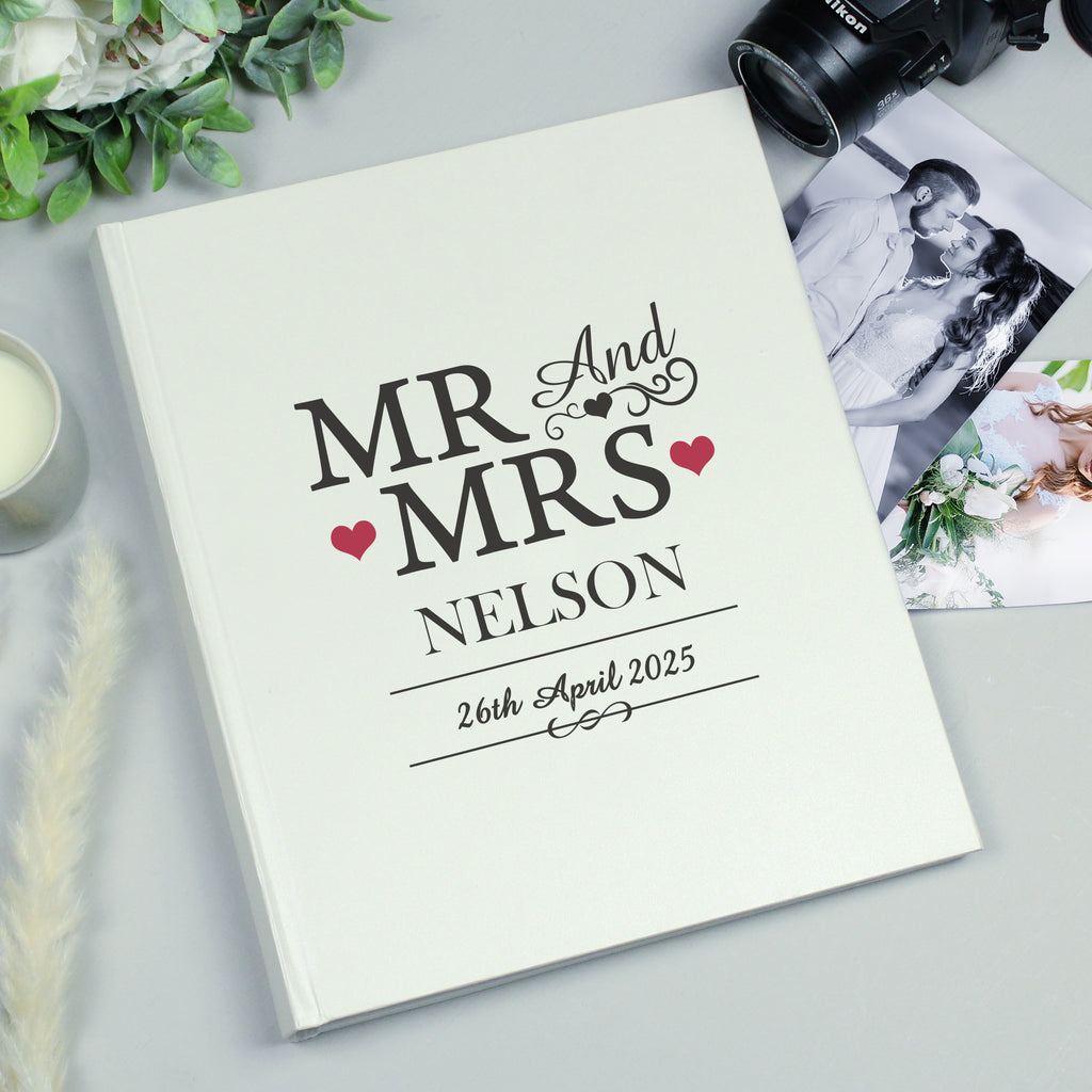 Personalised Mr & Mrs Traditional Photo Album - Buy Photo Frames, Albums and Guestbooks at GiftMasters.co.uk