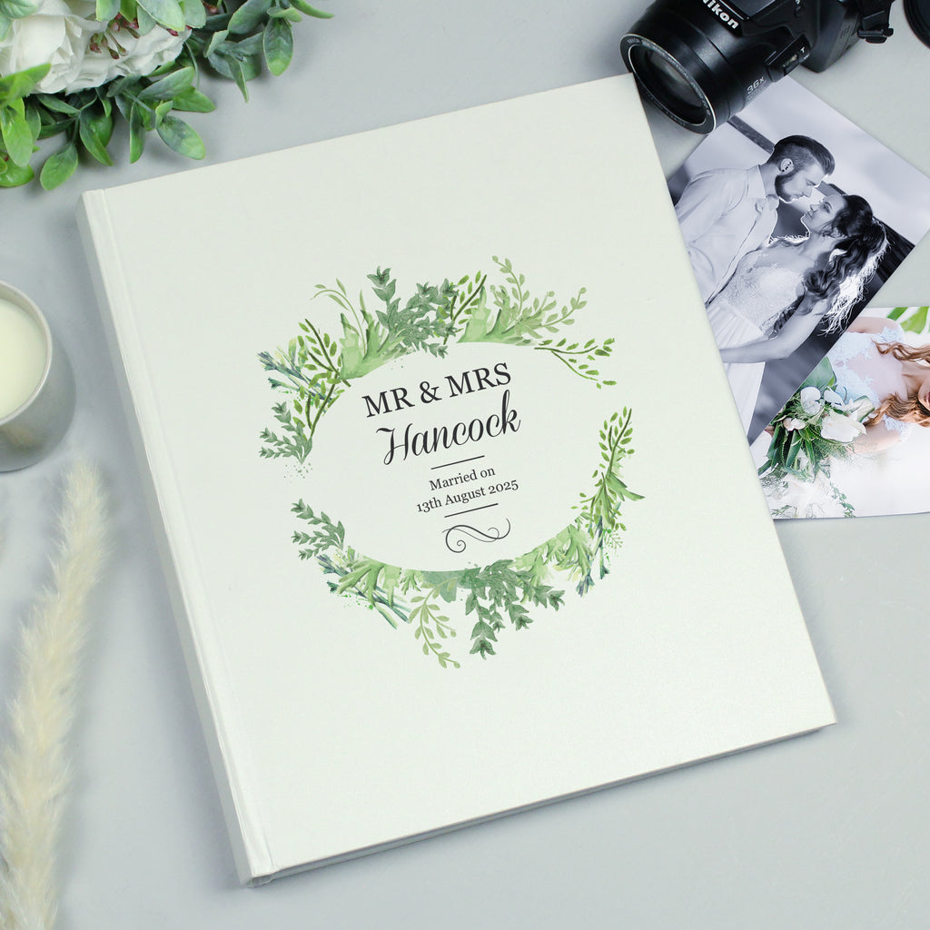 Personalised Fresh Botanical Traditional Photo Album - Buy Photo Frames, Albums and Guestbooks at GiftMasters.co.uk