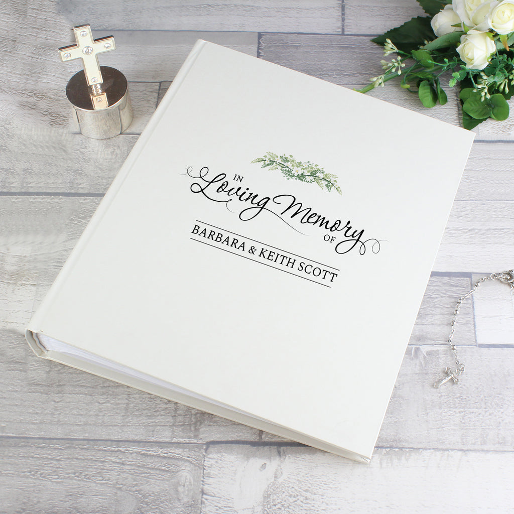 Personalised In Loving Memory Traditional Photo Album - Buy Photo Frames, Albums and Guestbooks at GiftMasters.co.uk