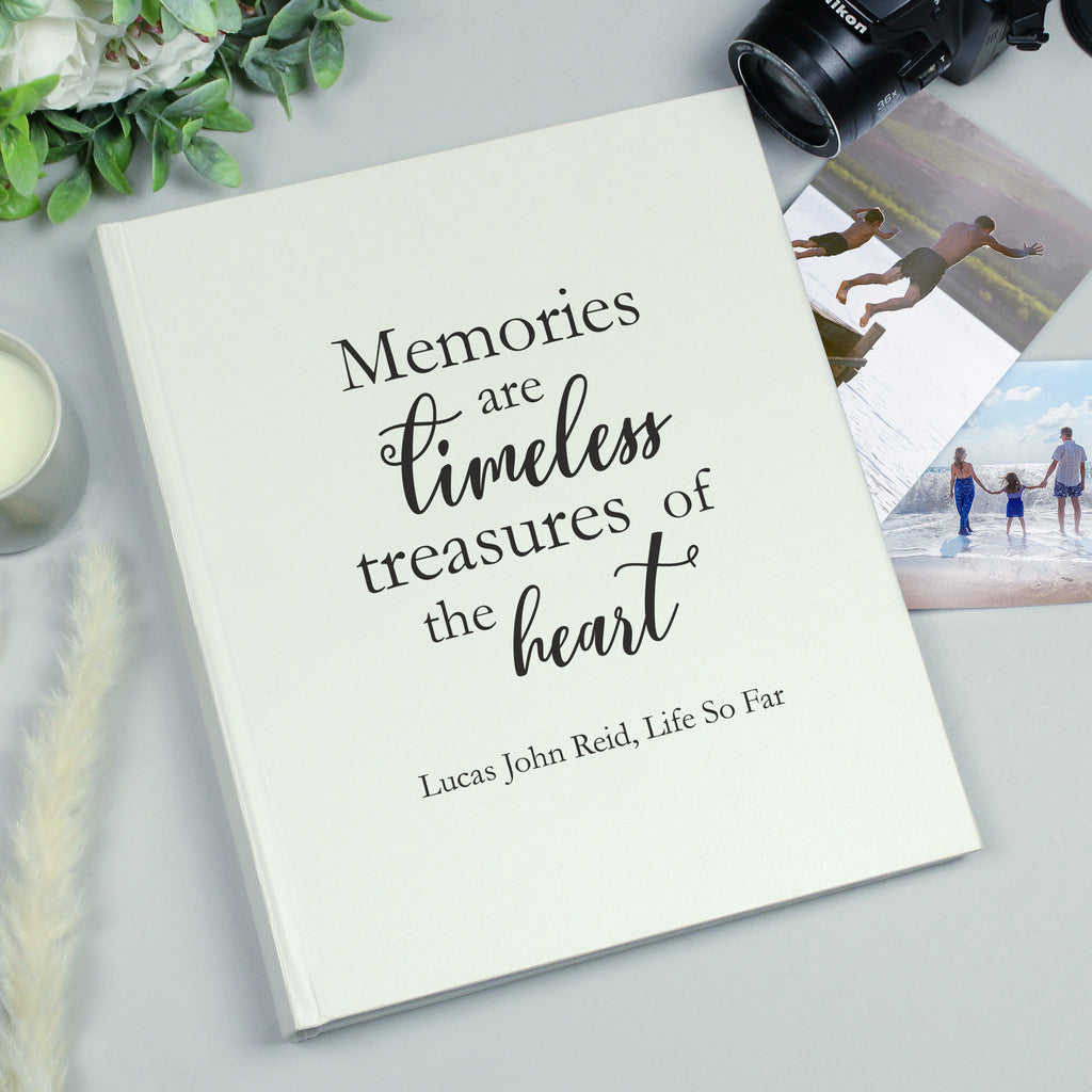 Personalised 'Memories are Timeless' Traditional Photo Album - Buy Photo Frames, Albums and Guestbooks at GiftMasters.co.uk