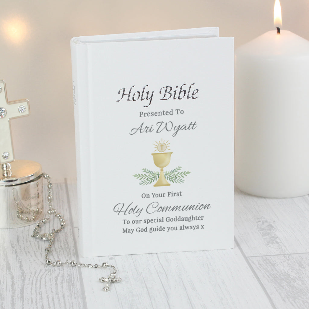 Personalised First Holy Communion Holy Bible - Buy Books at GiftMasters.co.uk