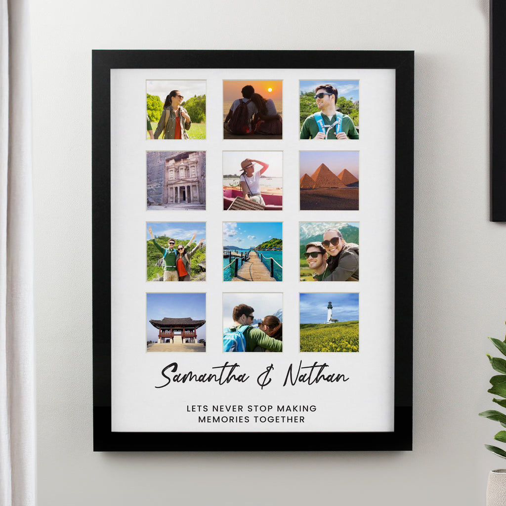 Personalised Black Multi Photo Frame - Buy Poster Frames at GiftMasters.co.uk