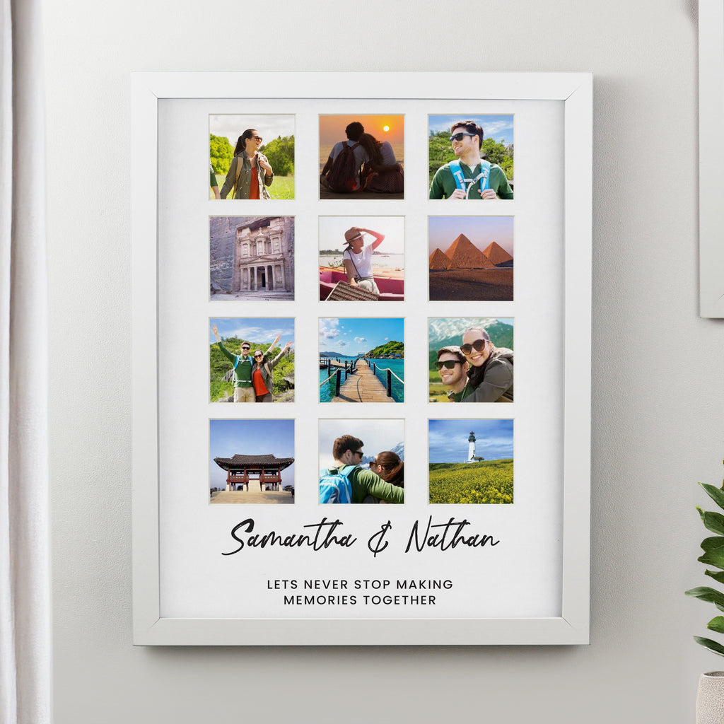 Personalised White Multi Photo Frame - Buy Photo Frames, Albums and Guestbooks at GiftMasters.co.uk