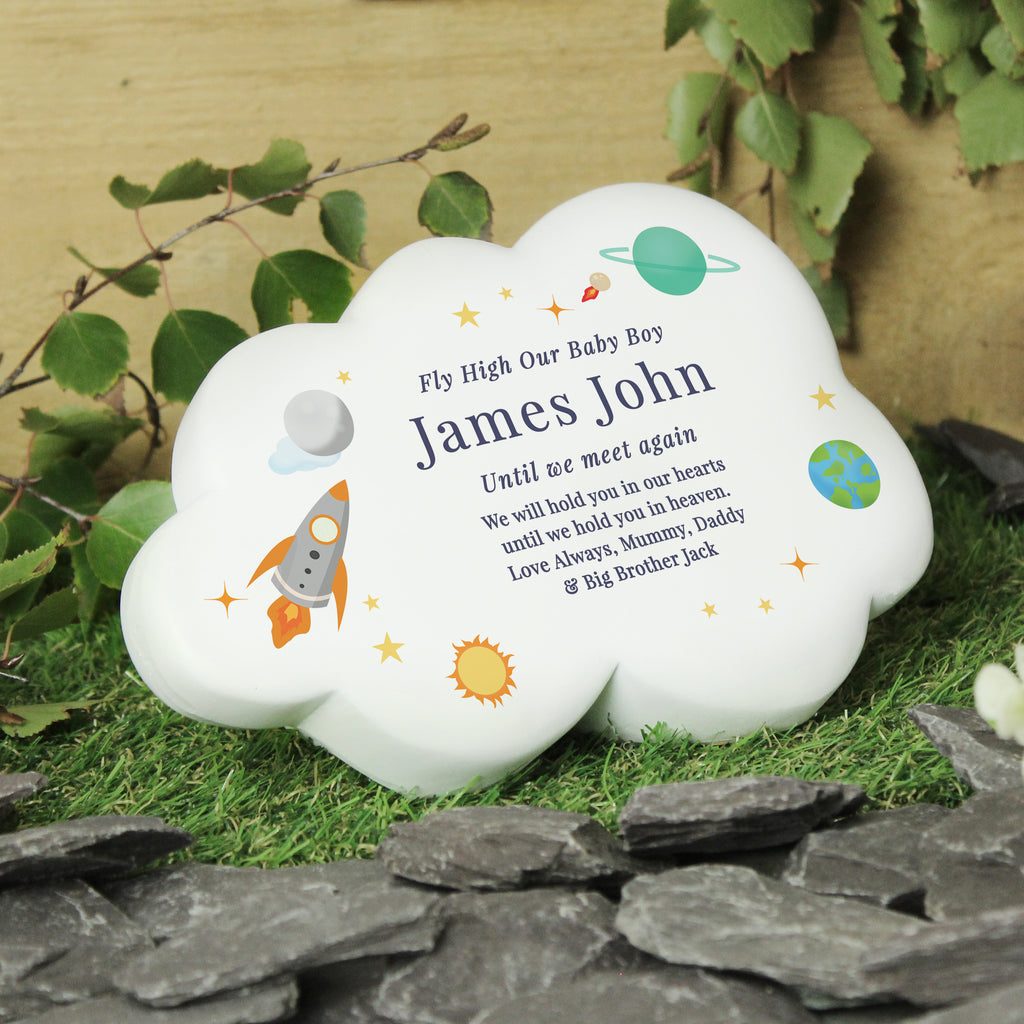 Personalised Space Resin Memorial Cloud - Buy Ornaments at GiftMasters.co.uk