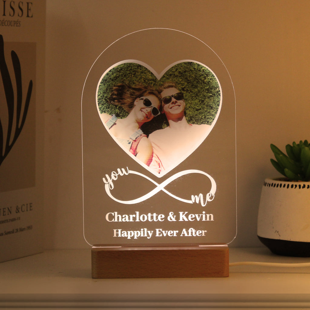 Personalised Heart Photo Upload LED Light - Buy LED Lights, Candles & Decorations at GiftMasters.co.uk