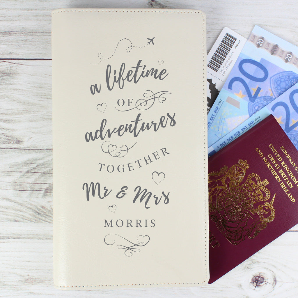 Personalised A Lifetime Of... Travel Document Holder - Buy Leather & Leatherette at GiftMasters.co.uk