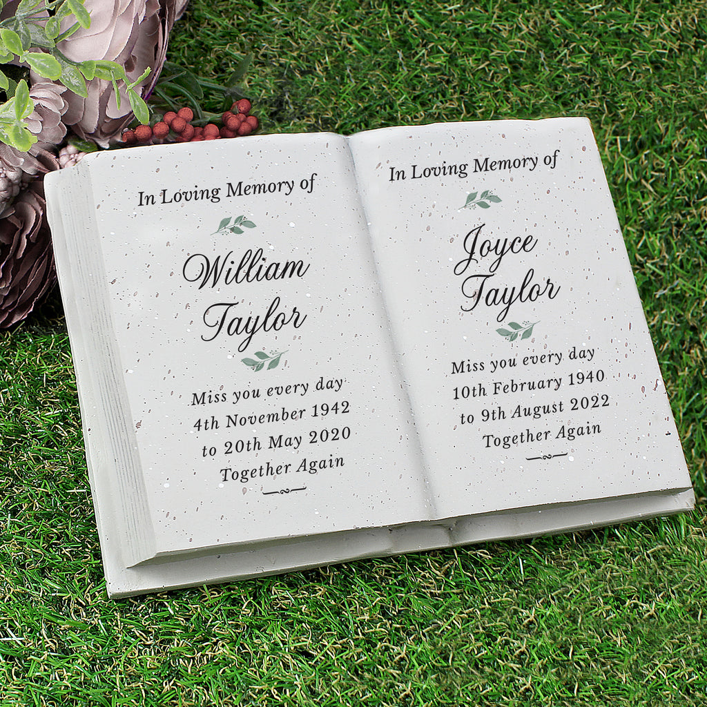 Personalised Couples In Loving Memory Resin Book - Buy Ornaments at GiftMasters.co.uk