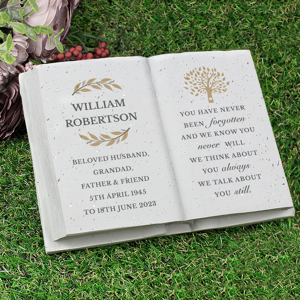 Personalised Family Tree Memorial Resin Book - Buy Ornaments at GiftMasters.co.uk