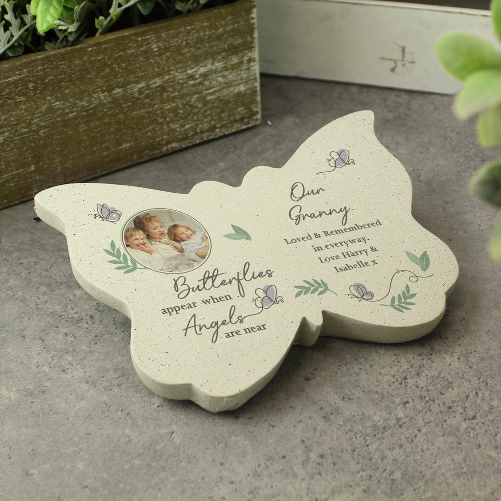 Personalised Butterflies Appear Photo Upload Memorial Resin Butterfly - Buy Photo Upload Products at GiftMasters.co.uk