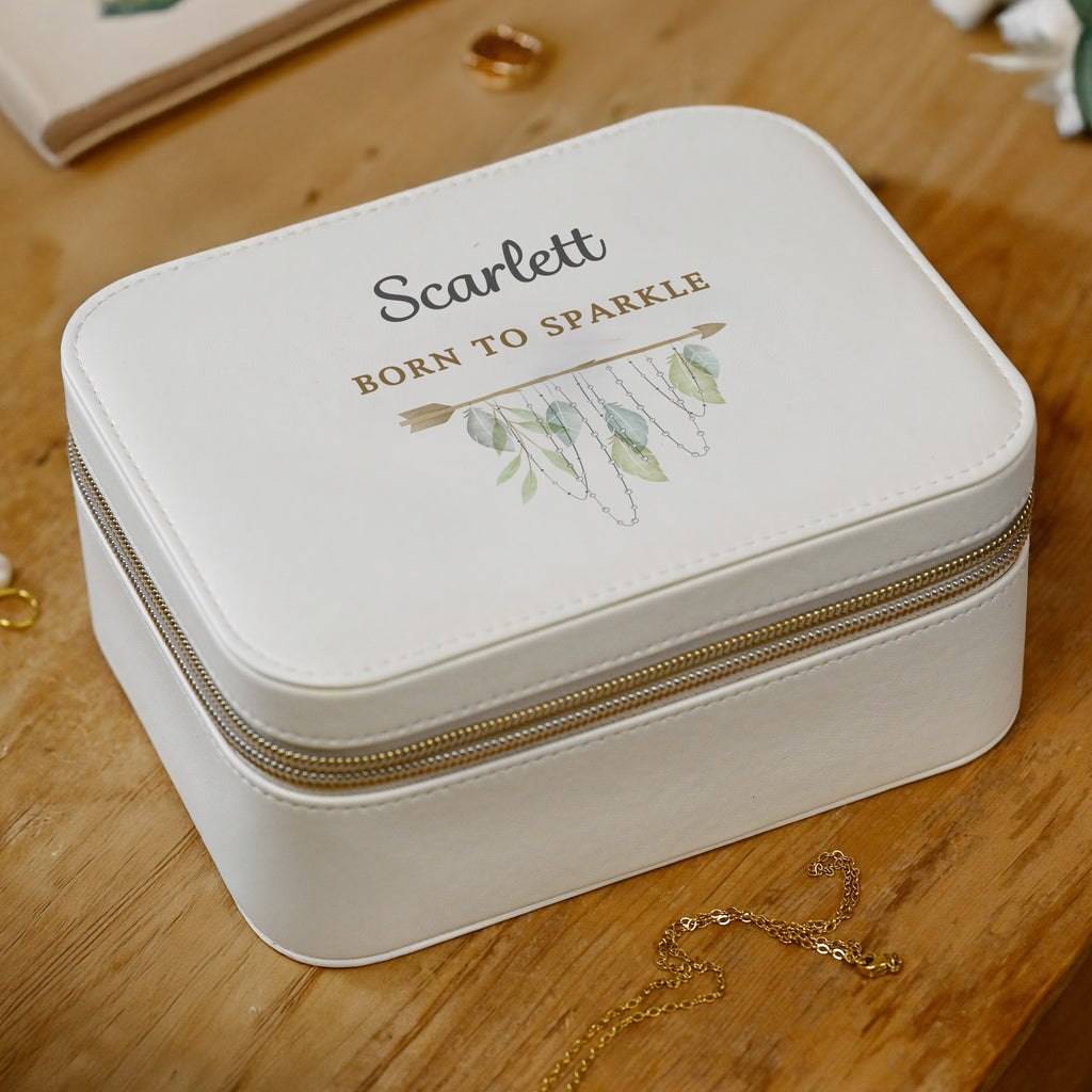 Personalised Botanical Travel Jewellery Box - Buy Trinket, Jewellery & Keepsake Boxes at GiftMasters.co.uk