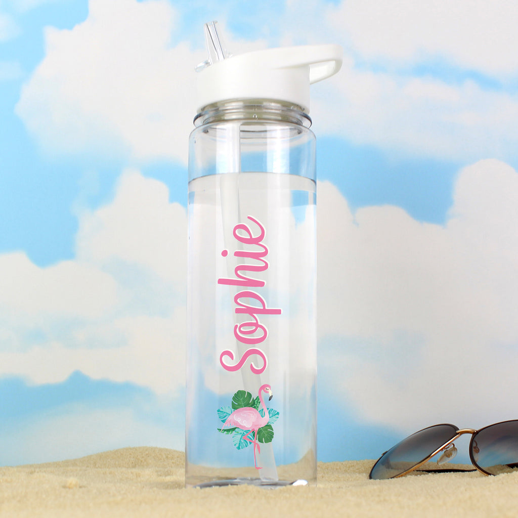 Personalised Flamingo Water Bottle - Buy Drinks Bottles at GiftMasters.co.uk