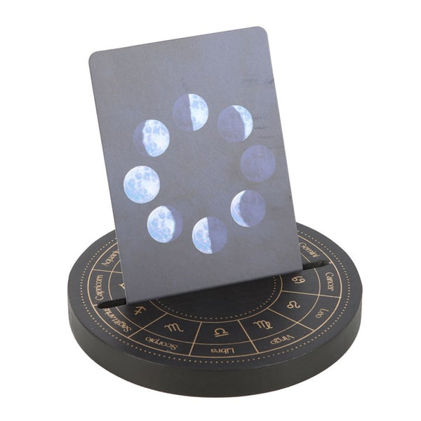 Black Astrology Wheel Tarot Card Stand - GiftMasters.co.uk