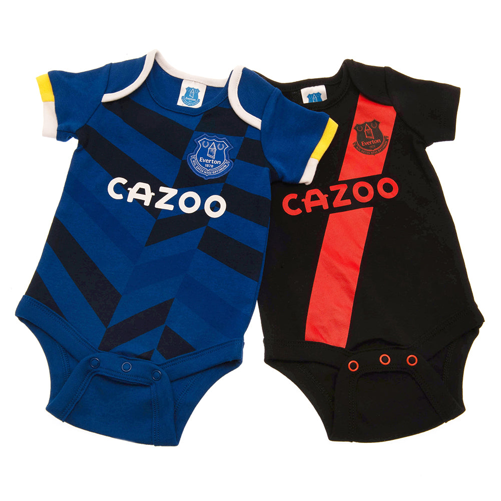 Everton FC 2 Pack Bodysuit 12-18 Mths - Buy Bodysuits & Sleepsuits at GiftMasters.co.uk
