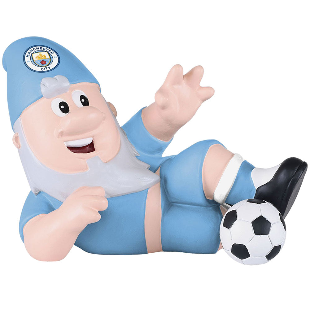 Manchester City FC Sliding Tackle Gnome - Buy Garden at GiftMasters.co.uk