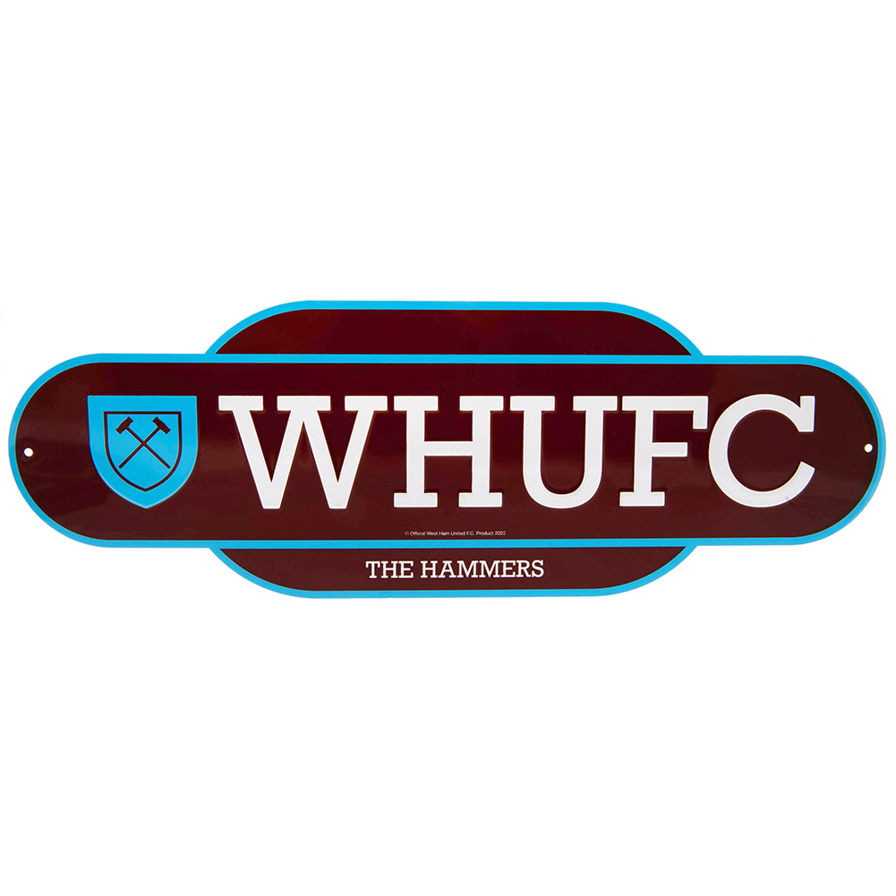 West Ham United FC Colour Retro Sign - Buy  at GiftMasters.co.uk