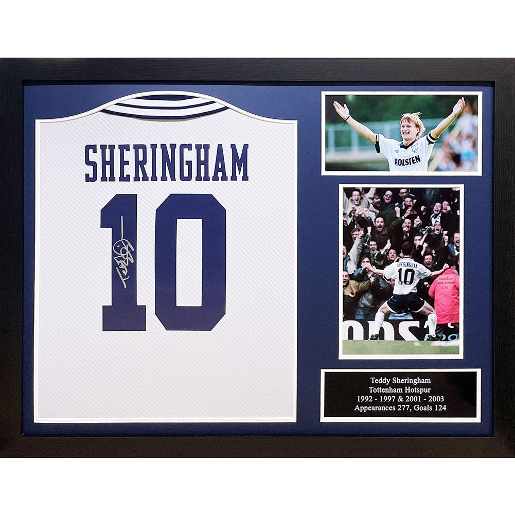 Tottenham Hotspur FC 1994 Sheringham Signed Shirt (Framed) - Buy Shirts at GiftMasters.co.uk