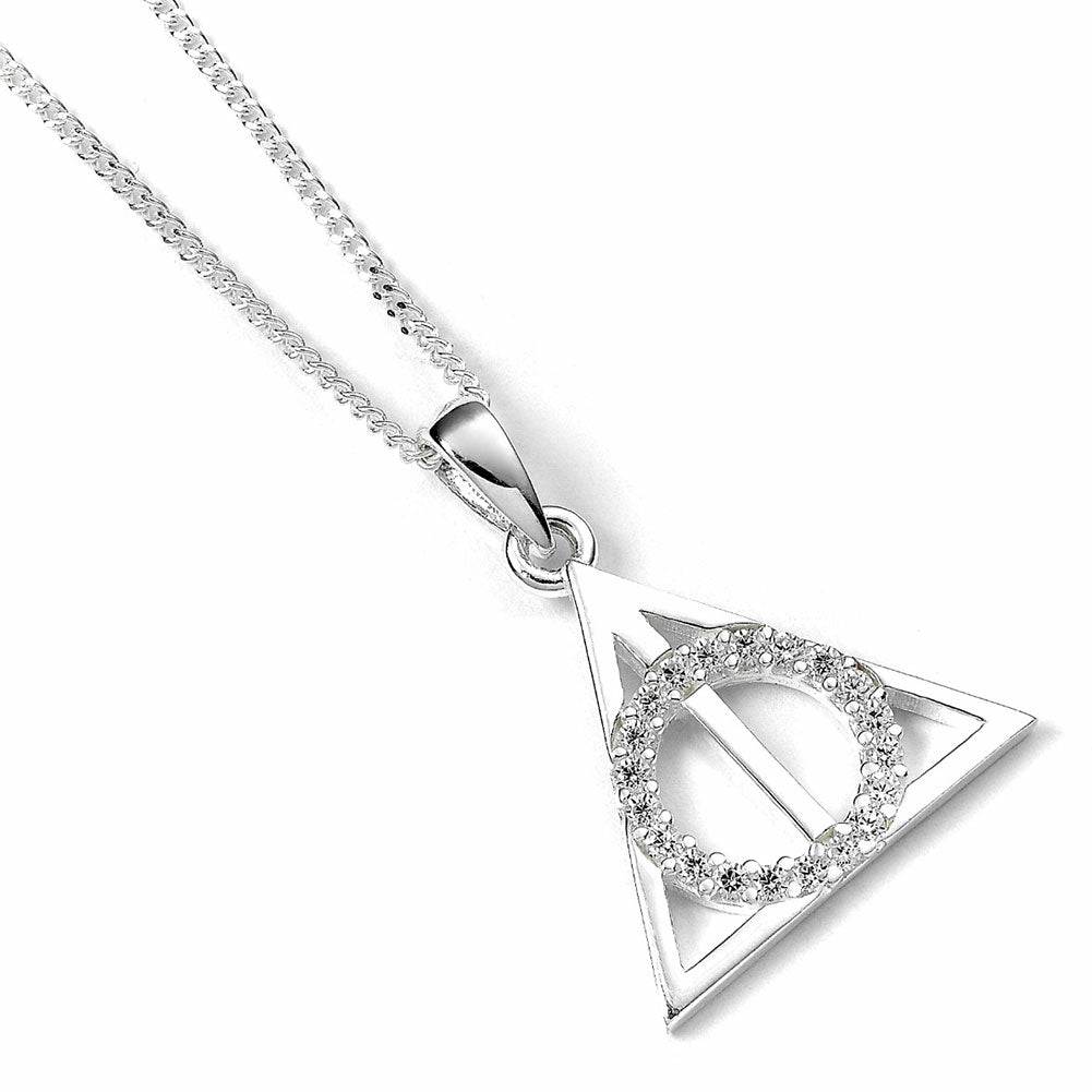 Harry Potter Sterling Silver Crystal Necklace Deathly Hallows - Buy Sterling Silver at GiftMasters.co.uk