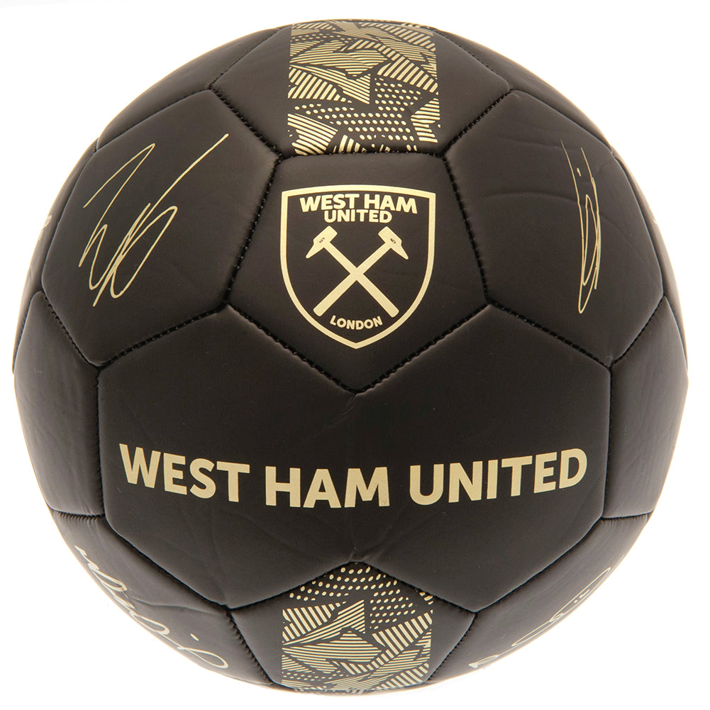 West Ham United FC Sig Gold Phantom Football - Buy Footballs Size 5 at GiftMasters.co.uk