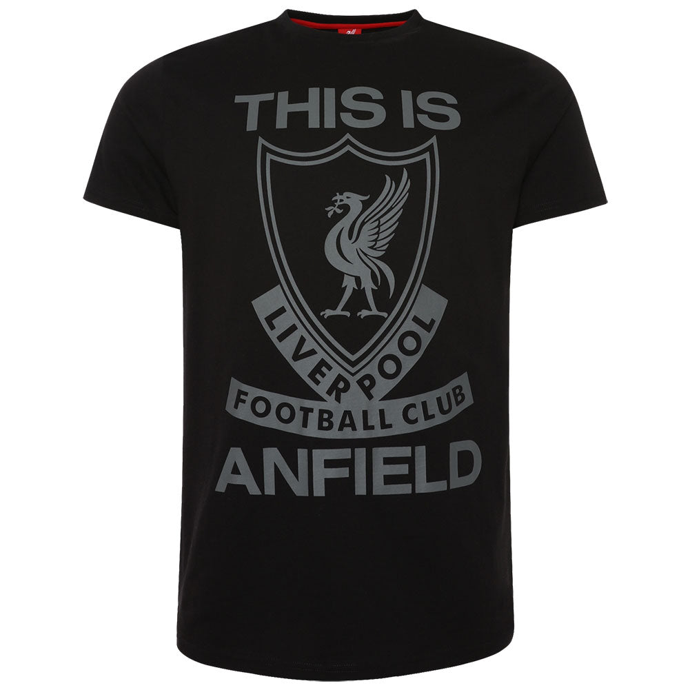 Liverpool FC This Is Anfield T Shirt Black - Buy Polos, Tees & Shirts at GiftMasters.co.uk