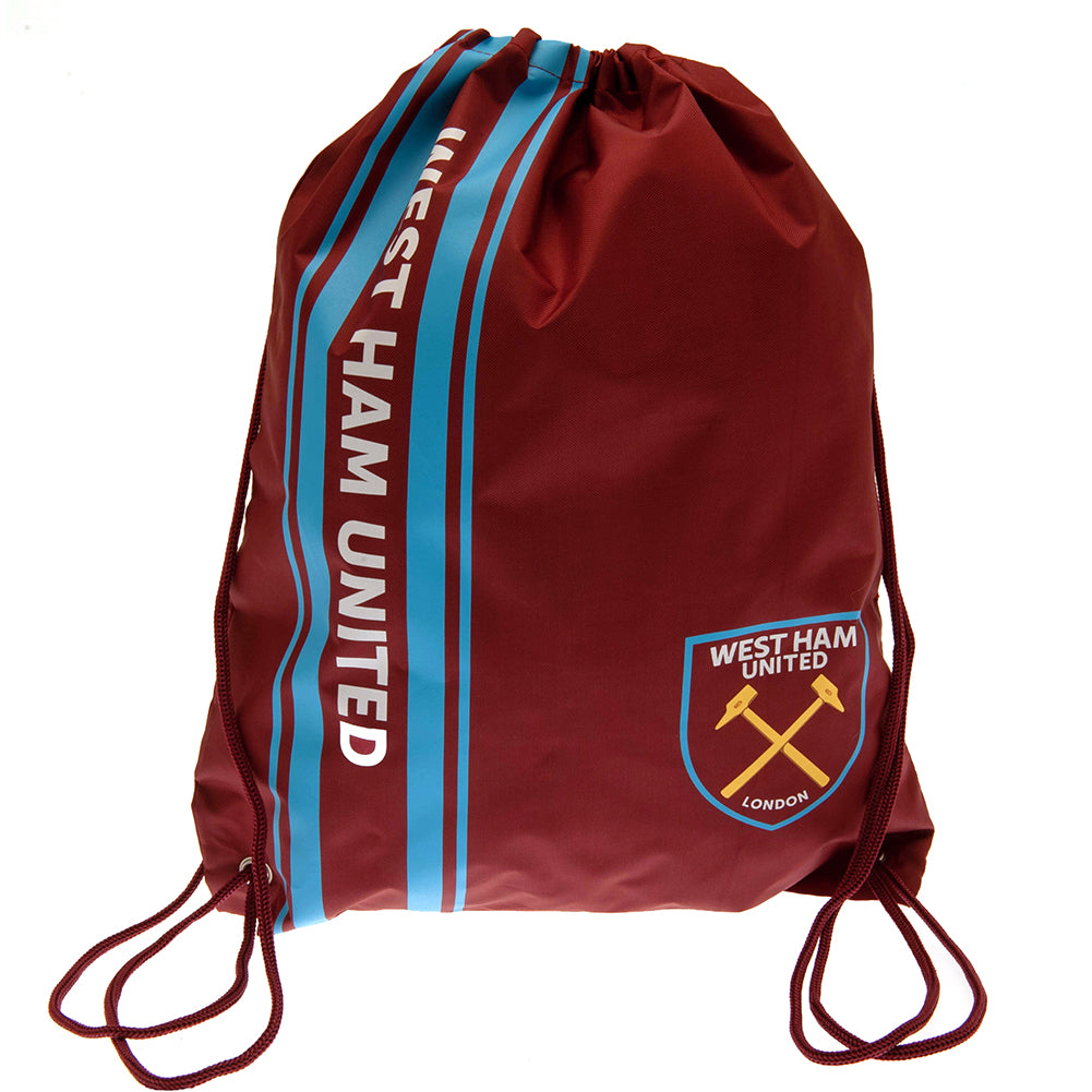 West Ham United FC Stripe Gym Bag - Buy Gym Bags at GiftMasters.co.uk