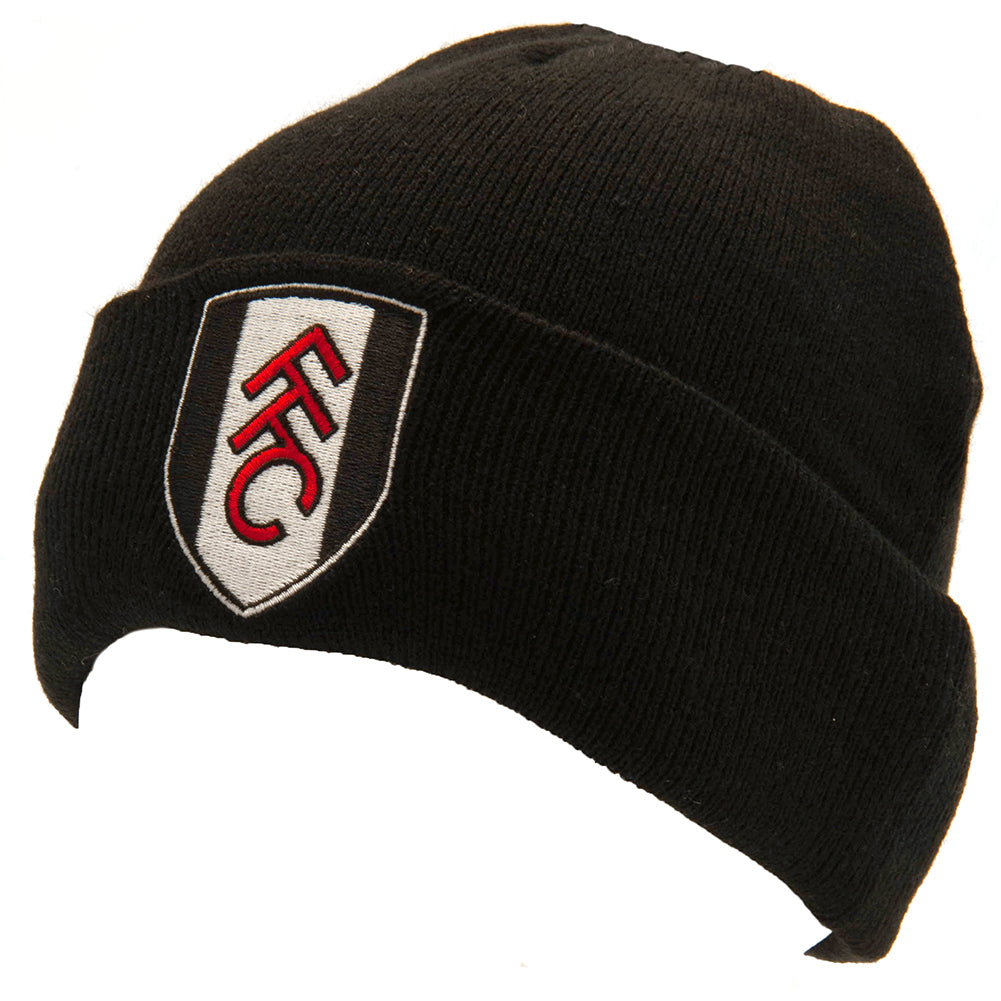 Fulham FC Black Cuff Beanie - Buy Knitted Hats at GiftMasters.co.uk