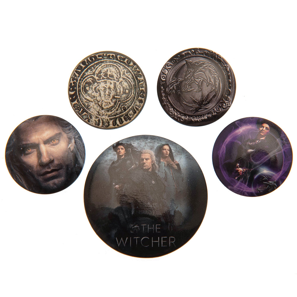 The Witcher Button Badge Set - Buy Badges at GiftMasters.co.uk