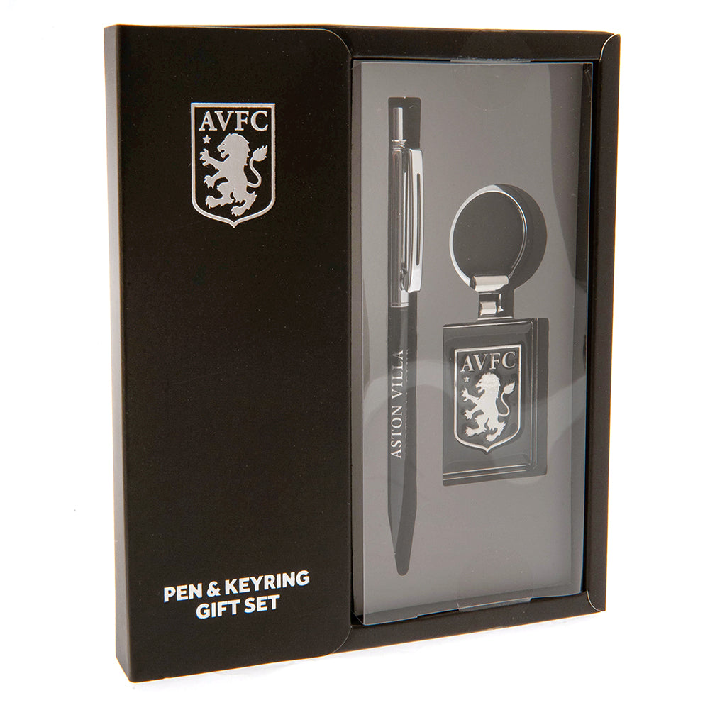 Aston Villa FC Pen & Keyring Set - Buy Keyrings & Pens at GiftMasters.co.uk