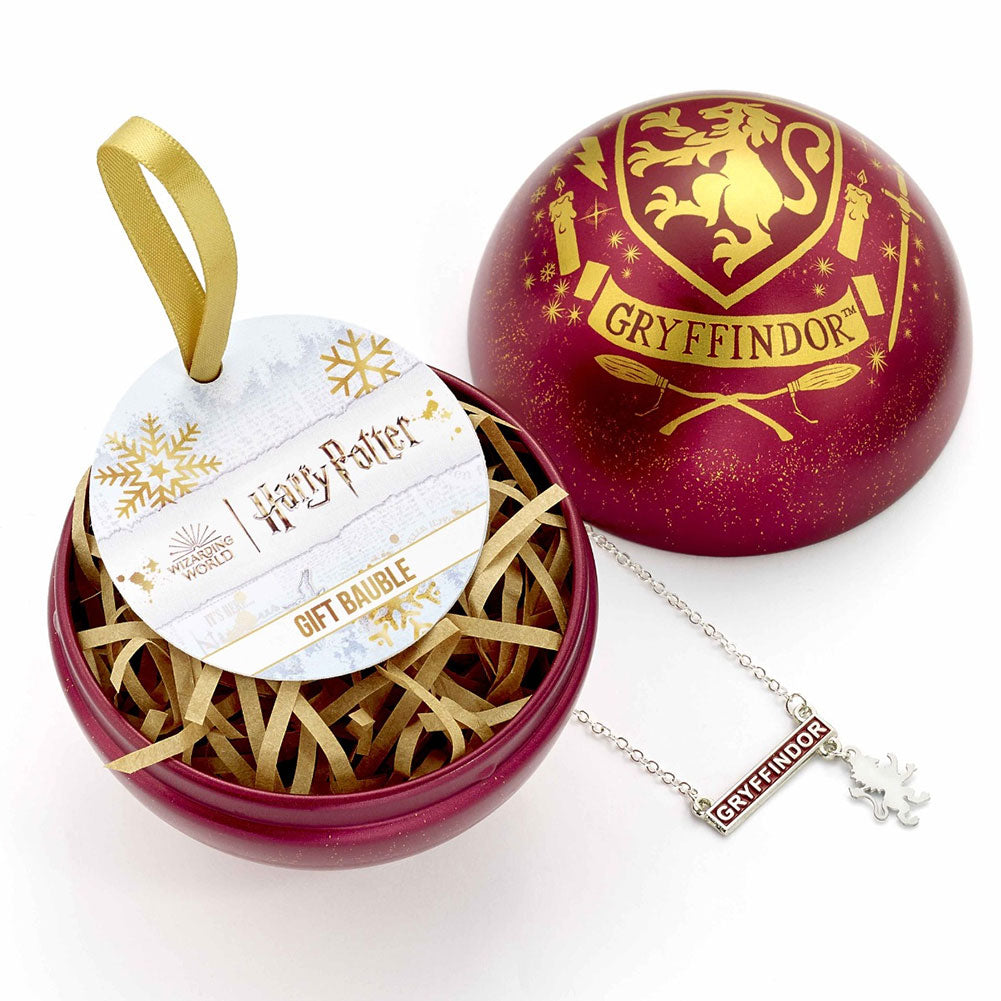 Harry Potter Christmas Gift Bauble Gryffindor - Buy Silver Plated at GiftMasters.co.uk