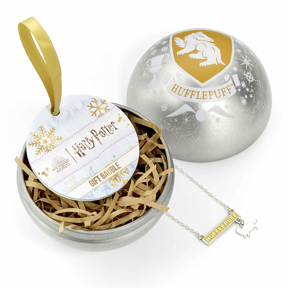 Harry Potter Christmas Gift Bauble Hufflepuff - Buy Silver Plated at GiftMasters.co.uk