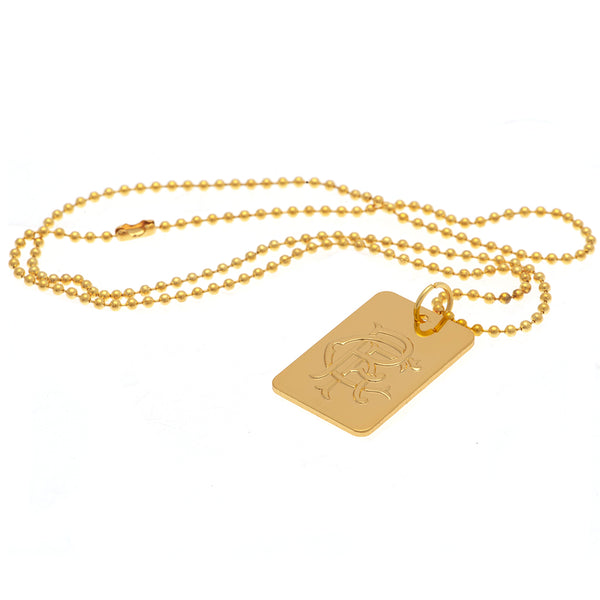 Rangers FC Gold Plated Dog Tag & Chain