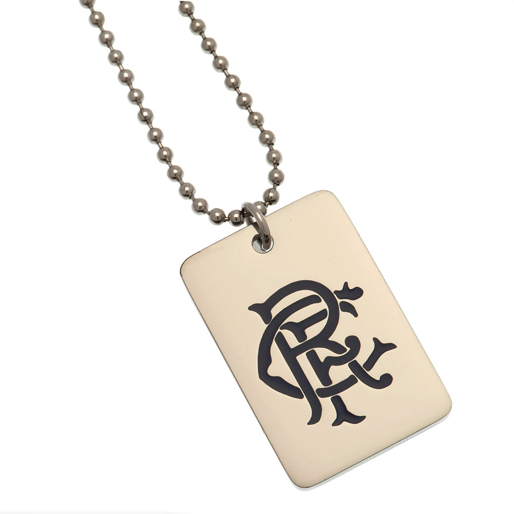 Rangers FC Enamel Crest Dog Tag & Chain - Buy Stainless Steel at GiftMasters.co.uk