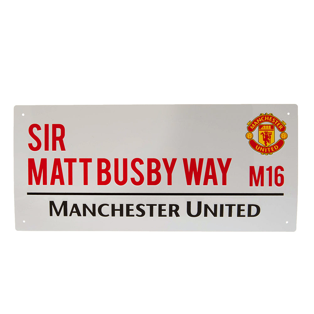 Manchester United FC Sir Matt Busby Way Street Sign - Buy Metal Signs at GiftMasters.co.uk