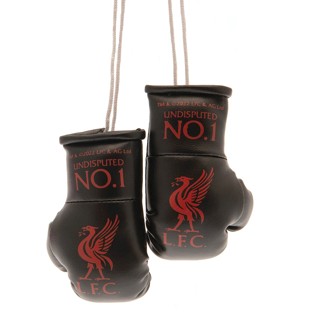 Liverpool FC Black Mini Boxing Gloves - Buy Hang Ups & Stickers at GiftMasters.co.uk
