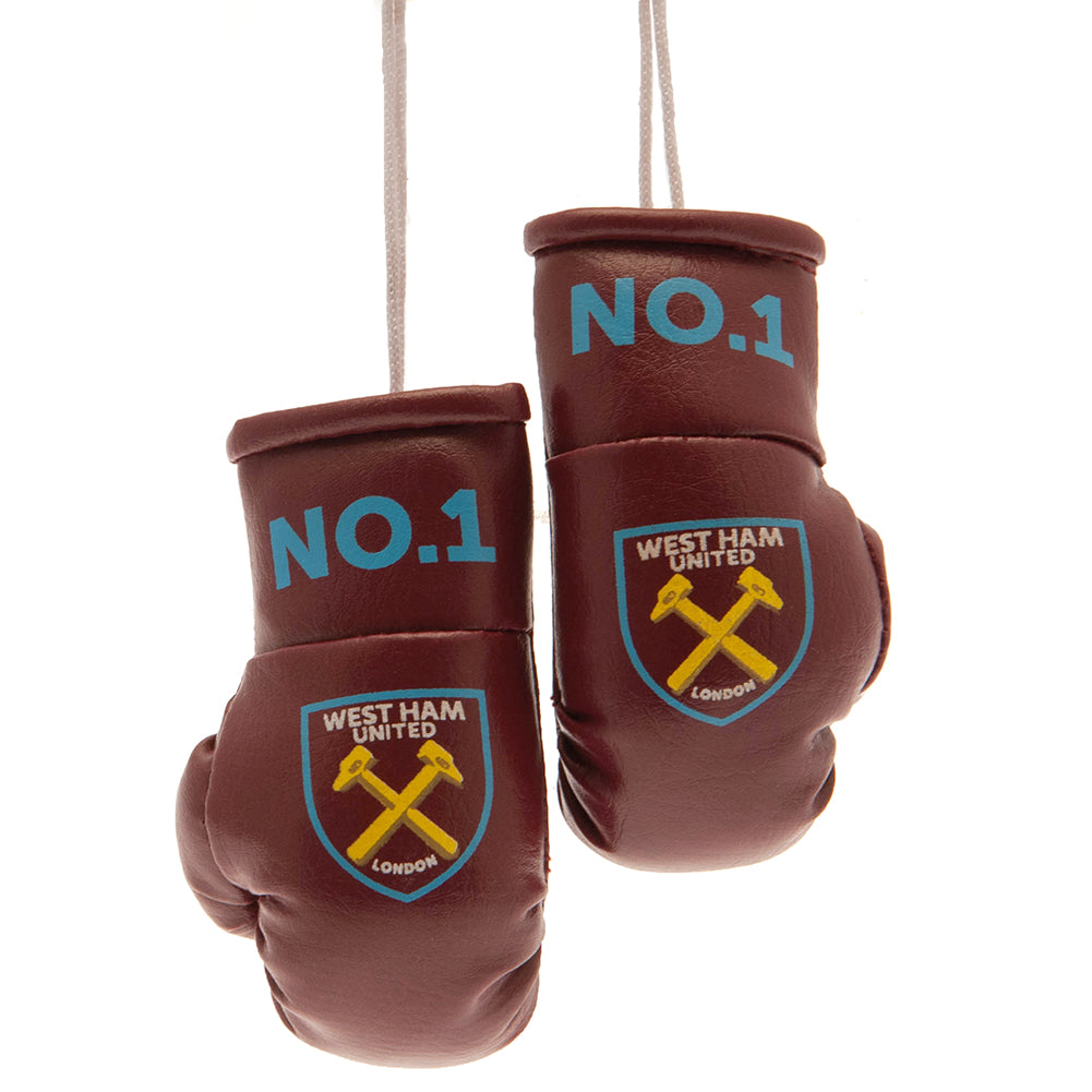 West Ham United FC Mini Boxing Gloves - Buy  at GiftMasters.co.uk