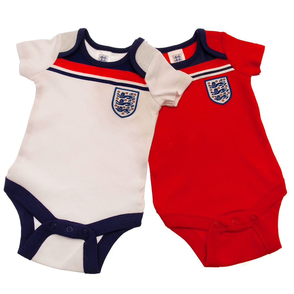 England FA 2 Pack Bodysuit 82 Retro 12-18 Mths - Buy Bodysuits & Sleepsuits at GiftMasters.co.uk