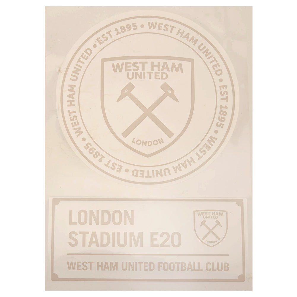 West Ham United FC 2pk Car Decal - Buy Hang Ups & Stickers at GiftMasters.co.uk