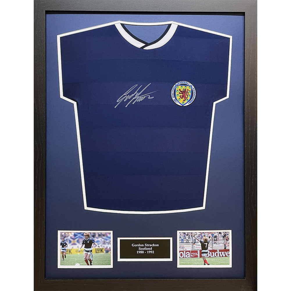 Scottish FA 1986 Strachan Signed Shirt (Framed) - Buy Shirts at GiftMasters.co.uk