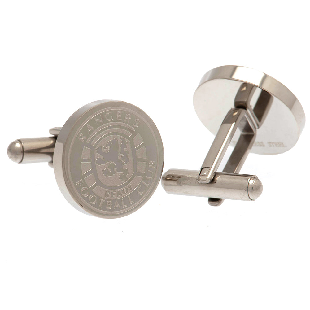 Rangers FC Stainless Steel Formed Ready Crest Cufflinks