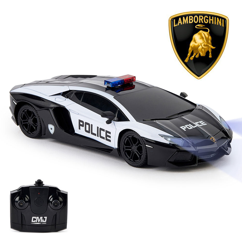 Lamborghini Aventador Radio Controlled Car 1:24 Scale Police - Buy Radio Control at GiftMasters.co.uk