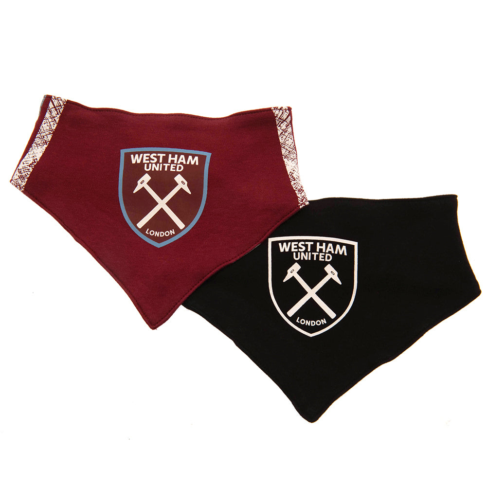 West Ham United FC 2 Pack Bibs ST - Buy  at GiftMasters.co.uk