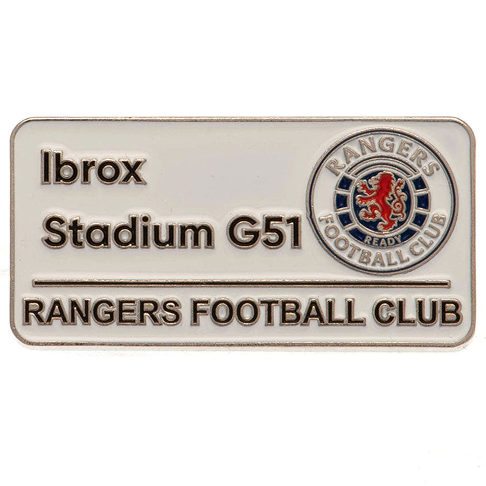 Rangers FC Street Sign Badge - Buy Badges at GiftMasters.co.uk