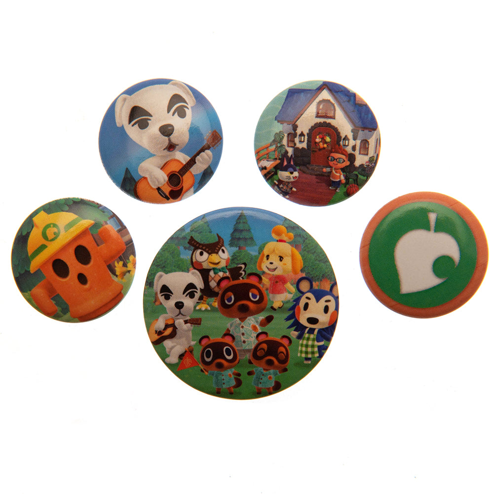 Animal Crossing Button Badge Set - Buy Badges at GiftMasters.co.uk