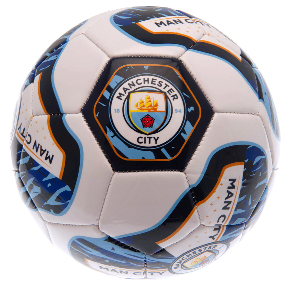 Manchester City FC Tracer Football - Buy Footballs Size 5 at GiftMasters.co.uk