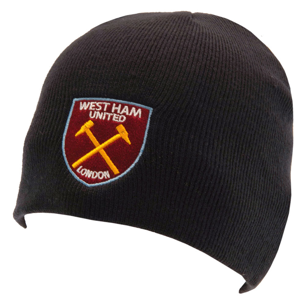 West Ham United FC Navy Beanie - Buy Knitted Hats at GiftMasters.co.uk