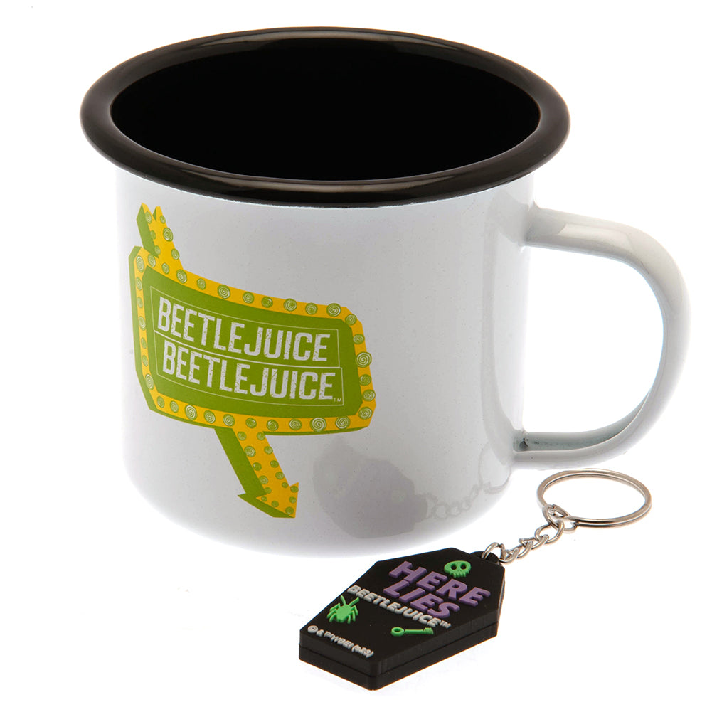 Beetlejuice Enamel Mug & Keyring Set - Buy Gift Sets at GiftMasters.co.uk