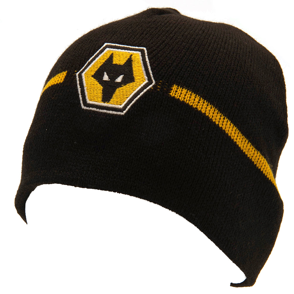 Wolverhampton Wanderers FC Stripe Beanie - Buy Knitted Hats at GiftMasters.co.uk